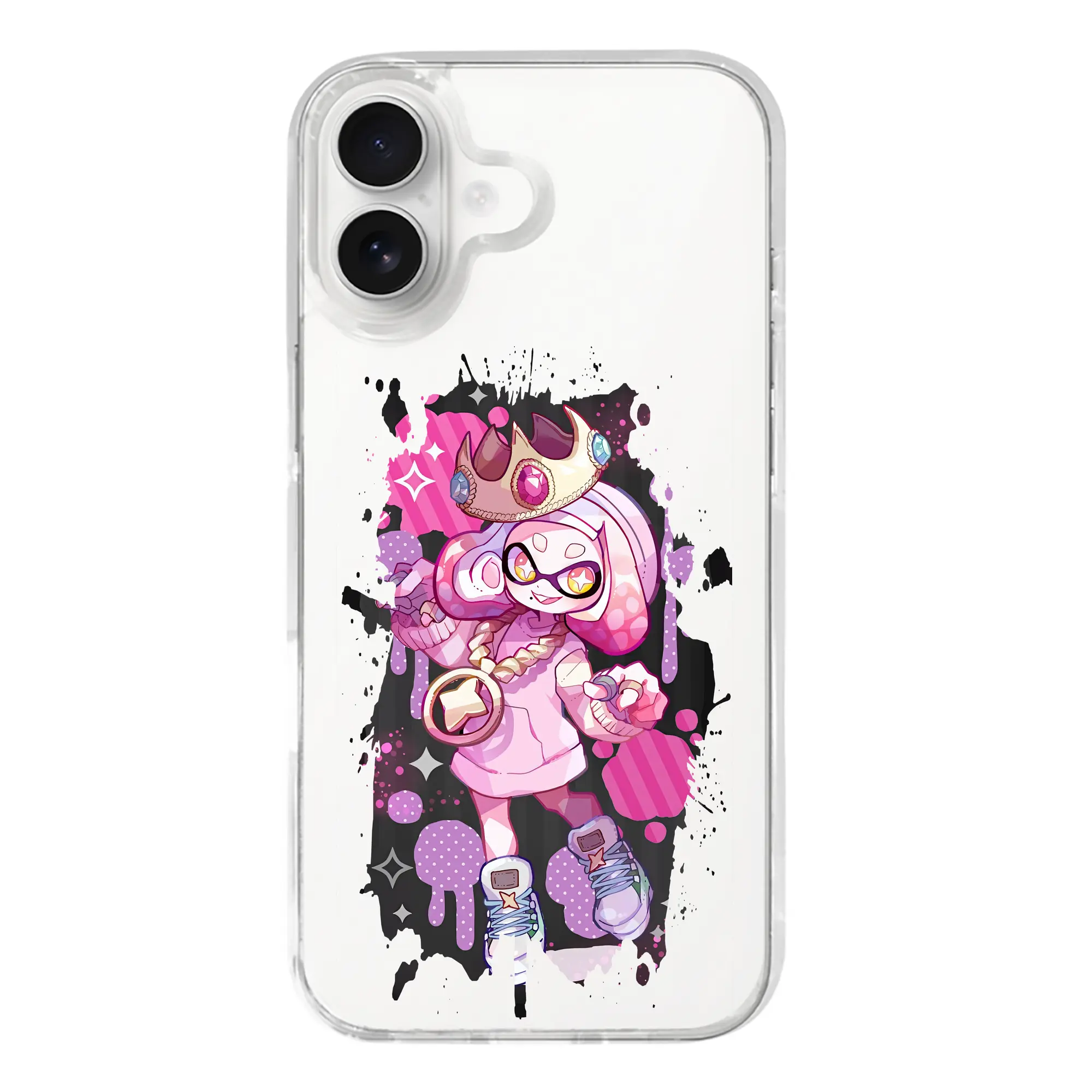 スプラトゥーン グッズ,ヒメ - iPhone 17シリーズ 透明スマホケース – 薄型・耐衝撃・精密フィット保護カバー